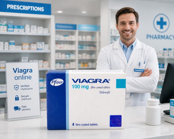 Viagra online 100mg sildenafil: come acquistare in farmacia autorizzata in Italia Farmacista con confezione Viagra online 100mg Pfizer sildenafil — acquisto sicuro in Italia